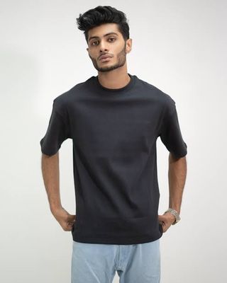 Herren Drop Shoulder T-Shirt  Schwarzes Oversize Shirt im Streetstyle Look_img_0