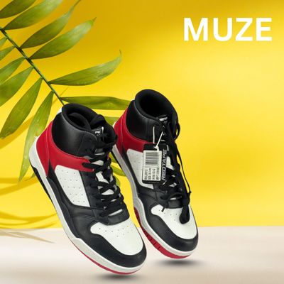 HIGH NEAK SNEAKERS black red and white_img_1
