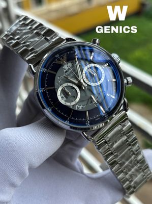 Armani Meccanico Chain Silver Black Dial_img_0