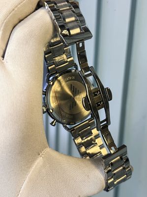 Armani Meccanico Chain Silver Black Dial Plain_img_2