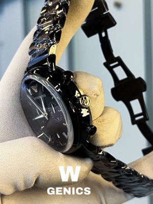 Armani Meccanico Chain Full Black Plain_img_4