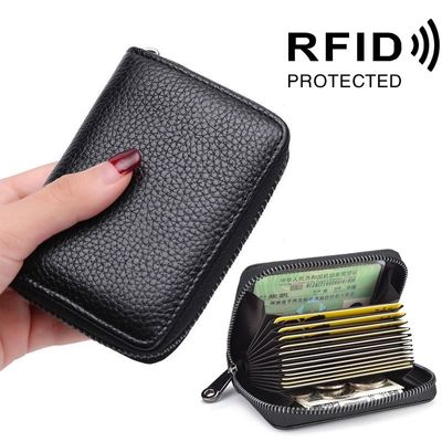 Men Business Card Holder Leather Credit Card Holder_img_1