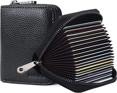 Men Business Card Holder Leather Credit Card Holder_img_6