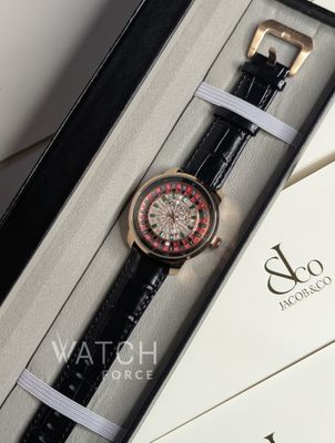 Jacob and Co Casino Roulette Rose Gold Black Belt_img_0