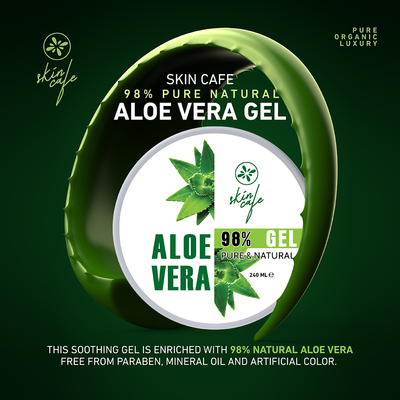 Skin Cafe Pure & Natural Aloe Vera Gel 98% – 240 ml - 574739_img_2