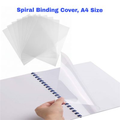 Spiral Binding Cover, A4 Size , Transparent or Blue Transparent Pack of 10 or 50 Sheets_img_2
