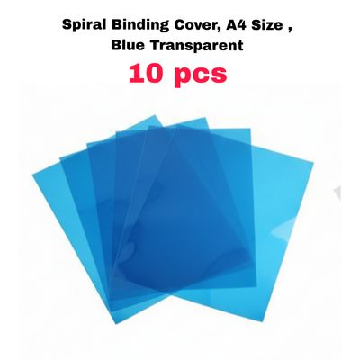 Spiral Binding Cover, A4 Size , Transparent or Blue Transparent Pack of 10 or 50 Sheets_img_5