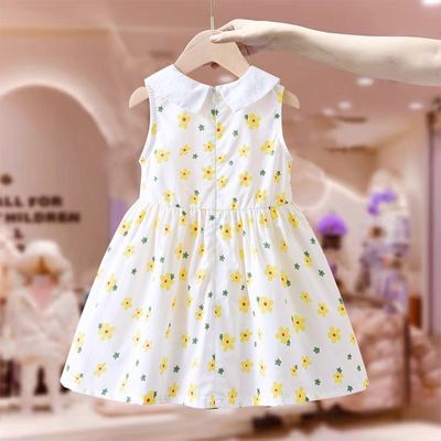 Girls' dress Summer 2025 New Children's Western-style (Color: Yellow)_img_1
