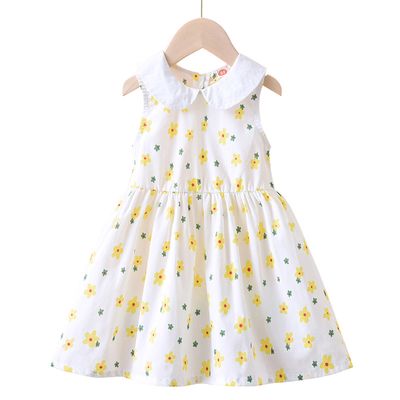 Girls' dress Summer 2025 New Children's Western-style (Color: Yellow)_img_3