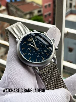 Armani Mesh Chain Matte Blue Dial_img_0