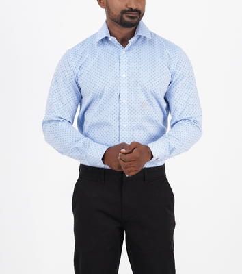 Men's Long-Sleeve Regular-Fit Non-Stretch Cotton Formal Shirt_img_0