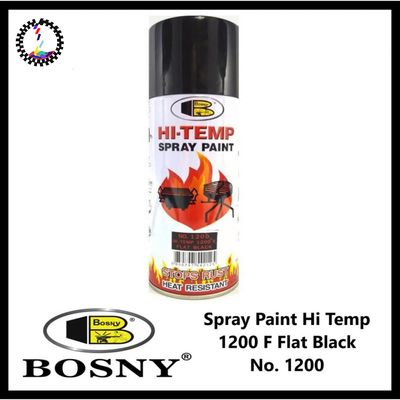 Bosny 1200F High Temperature Spray Paint Flat Black (Matt)ColorCode : 1200_img_0