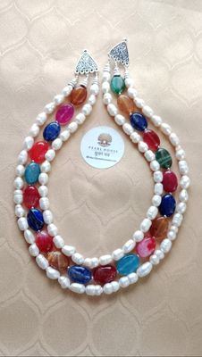 Exclusive Pearl & Stone combination neckpiece_img_0