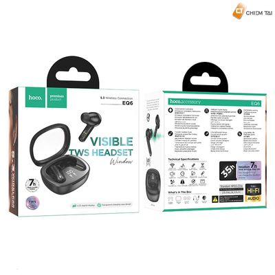 Hoco EQ6 TWS Wireless Earphones - Price in Bangladesh_img_1