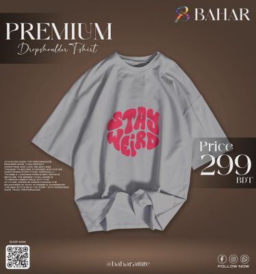 Oversized T-Shirt (Stay Weird Red)_img_11