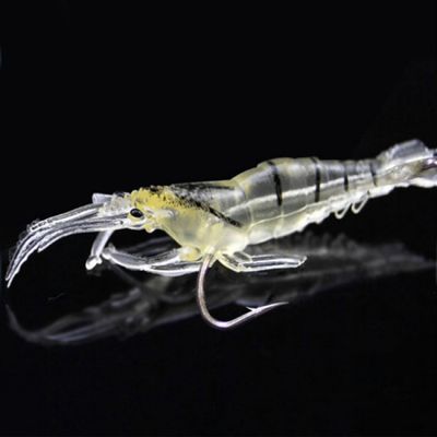 Lifelike Shrimp Fishing Lures, 5cm, Slow Sinking Soft Bait with Single Hook - Ideal for Bass, Trout, Salmon in Freshwater & Saltwater, Fishing Bait_img_2