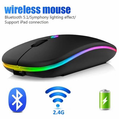 Wireless Mouse Gamer USB Rechargeable 2.4GHZ Bluetooth-compatible RGB Mice for Laptop PC Silent Backlit Ergonomic Gaming Mouse_img_1