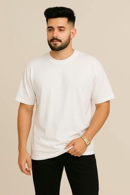 Herren Drop Shoulder T-Shirt  Schwarzes Oversize Shirt im Streetstyle Look_img_2