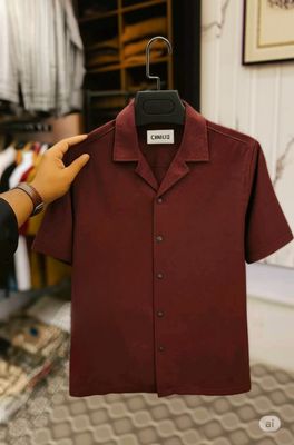 Cuban Maroon Colour Shirt_img_0