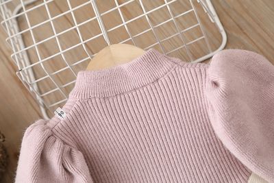 Kids Girls Winter Knit Bow Warm Long Sleeve Party Dress (6 months to 5 years) for ANGEL_img_10