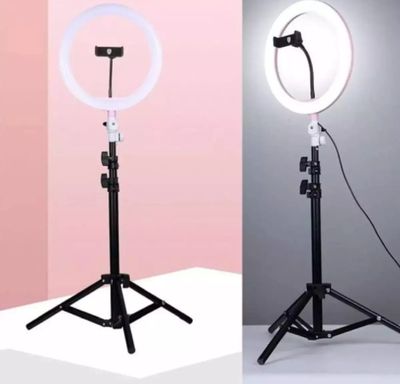 12 Inch LED Ring Light with Adjustable Stand & Phone Holder for Live Streaming, Video Record_img_0
