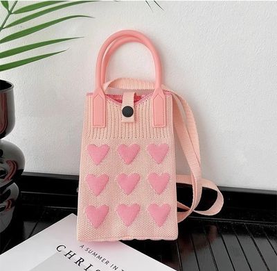 Korean Knit Mobile Bag ( Handle+Strap )_img_0