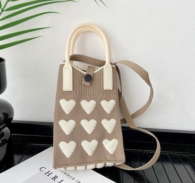 Korean Knit Mobile Bag ( Handle+Strap )_img_10