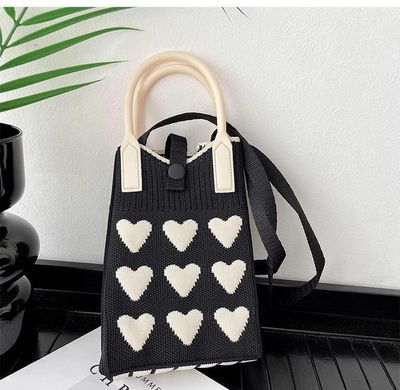 Korean Knit Mobile Bag ( Handle+Strap )_img_13