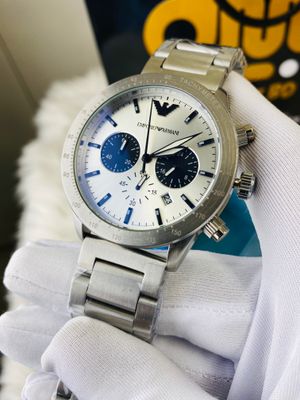 Armani Matte Silver || Active Chronograph || Uper Dial white_img_1