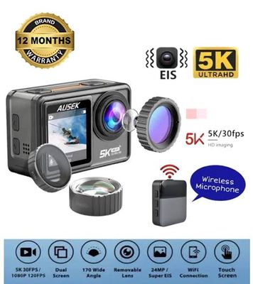 Ausek AT-S81TR Action Camera with Wireless Microphone_img_0