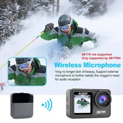 Ausek AT-S81TR Action Camera with Wireless Microphone_img_3