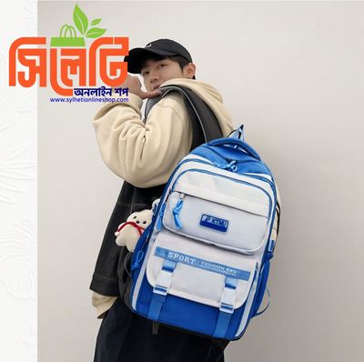 Academy Style School Bag Book Bag Lightweight College Student Backpack(blue)_img_2