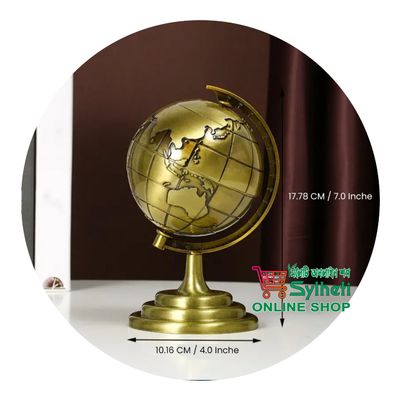 World Map 3D Rotating Glove Decoration Gift- Golden_img_0