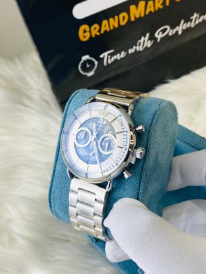 Armani Oval || Silver chain || Uper dial white_img_1