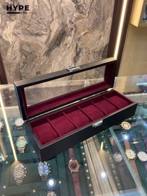 6 Slots Leather Watch Organizer Box (Black)_img_0
