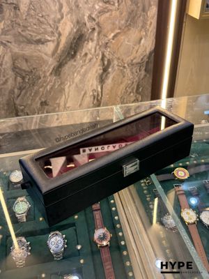 6 Slots Leather Watch Organizer Box (Black)_img_1