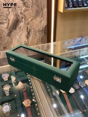 6 Slots Leather Watch Organizer Box (Green)_img_2