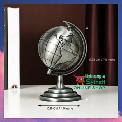 World Map 3D Rotating Glove Decoration Gift-Silver & Eiffel Tower Metal Showpiece Decoration Gift- Combo pack_img_2
