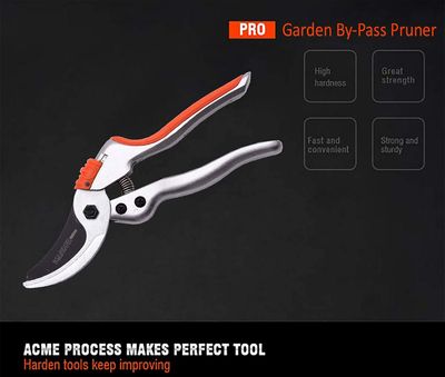 HARDEN 8" Garden By-Pass Pruner (200mm) Pruning Share, Garden Share, Cutter, Cutting carbon steel, sk5 steel, aluminum handle; 630402_img_4