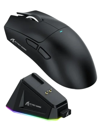 Attack Shark X11 63g PAW3311 22000DPI Tri-Mode Wireless Gaming Mouse with RGB Charging DOCK White_img_1