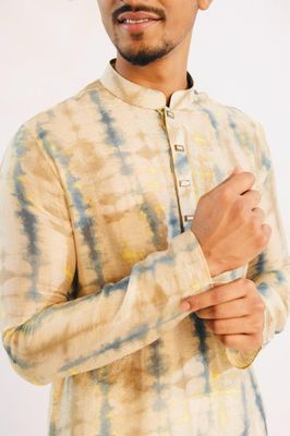 Rawayi Men's Printed Straight Cotton Classic Panjabi(PJB-009)_img_3