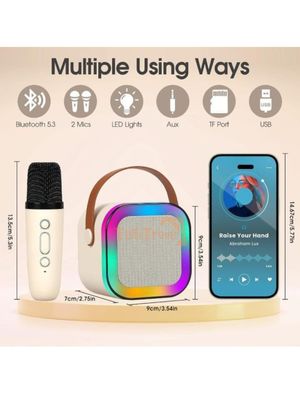 K12 Portable Karaoke Bluetooth Speaker With Microphone_img_4