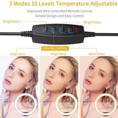 33cm LED Selfie Ring Light Photography Lights WarmCold Lamp With Tripod Dimmable USB Ringlight ForTiktok Video Live Fill Lamp_img_3