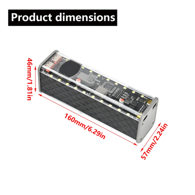 PD 45W Super Fast Charging Transparent Power Bank Case Solderless 8pcs 18650 Battery with LED Light_img_7