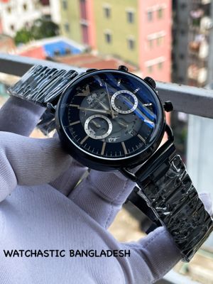 Armani Chain Oval Glass meccanico Full Black_img_0