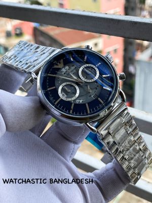 Armani Chain Oval Glass Meccanico Blue Dial_img_0