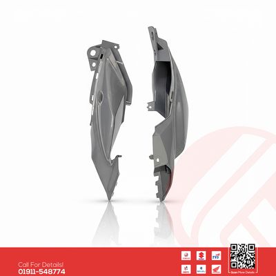 Back Panel for Yamaha FZS V3 Deluxe & FZS V4 (Metallic Grey) bike._img_0