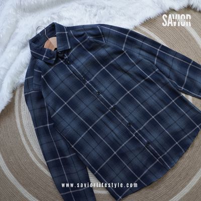 Bluest Check Full Sleeve Pocket Less Shirt_img_2