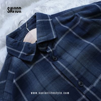 Bluest Check Full Sleeve Pocket Less Shirt_img_3