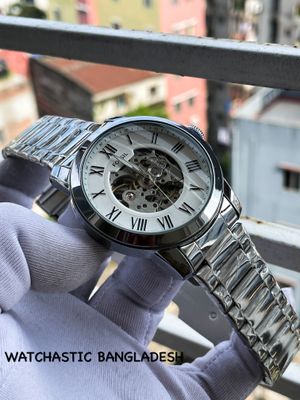 Fossil Auto White Dial Chip Lock_img_0